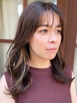 オッジ 西新店(Oggi)&nbsp;インナーカラー イヤリングカラー 顔周りカット 30代40代 艶髪