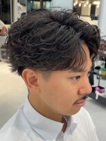 アンサー 渋谷(ANSWER)&nbsp;センターパート毛流れフェザーパーマショートパーマニュアンス