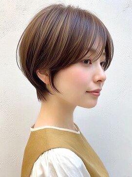 アビリタ(abilita) ショート 丸みボブ 美人ショート ベージュ 赤み消しカラー 40代