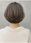 ◎大人女子オススメ◎重めグラデーションボブ×細めハイライト
