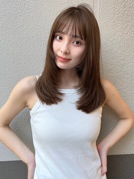 ユーフォリア 青山(Euphoria) マロンベージュ&ぱつっとレイヤー