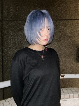 イエナ 渋谷(IENA) ダークラベンダーグレージュレイヤーボブケアブリーチ3