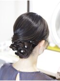 結婚式参列アップヘアセット