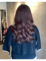 ロッカヘアエジェ(ROCCA hair eje.) 柔らかラベンダーブラウンカール暗めカラー