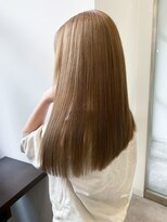 ソア 渋谷(soar) 髪質改善酸性ストレート夏カラーブリーチなしベージュ