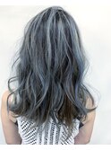 ブルーアッシュバレイヤージュ・豊見城ヘアカラー・トリニティ