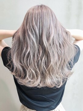 アルバム 銀座(ALBUM GINZA) ホワイトラベンダー_ウェーブパーマフォギーベージュ_ba296052