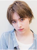ボーイッシュセンターパート/フォギーベージュ