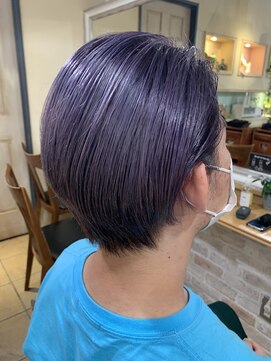 キャンバス バイ ネオリーブ 横浜西口(Canvas by neo.) 横浜★ブリーチ2回メンズミディアムトランクスヘア♪