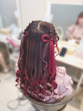 ヘアセットサロン ミント(Hair set salon MINT) リボンハーフツイン