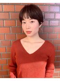 イメチェン/外ハネボブ/ワイドバング/ブルーブラック/美髪