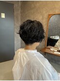 大人の刈り上げパーマ