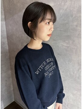 フレームプラス 御堂筋難波店(FRAME +) アッシュグレー　ショートボブ　ミニボブ