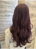 ブリーチなしダブルカラー、ローズレッド