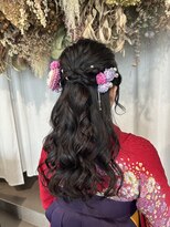 卒業式ヘアセット×袴着付け♪yu
