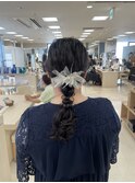結婚式ヘア/ポニーテールアレンジ/平塚アレンジ/お呼ばれヘア