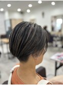 ハンサムショート♪ハイライトグレージュ