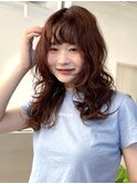 パーマ/ナチュラルパーマ/ウェーブパーマ/簡単スタイリング/前髪