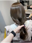 30代40代オリーブグレージュ髪質改善酸性ストレートハイライト