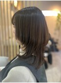 ハイレイヤー×グリーンベージュカラー