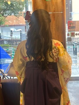 アビリティ ヘアー(ability hair) 卒業式　袴  ロングカールハーフアップスタイル