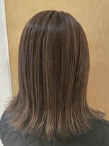 オーガニックエコ 川越(organic+eco)&nbsp;30代40代◎大人秋カラー◎細めベージュハイライト×外ハネボブ