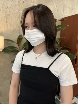 ノード(NODE) 栄顔まわりレイヤーくびれ巻きベージュ