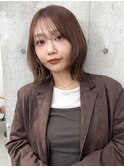 ボブ　レイヤーカット　髪質改善　ベージュ