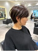 【絶壁解消】後頭部ふんわり丸みショート 小顔見え 【伊波】