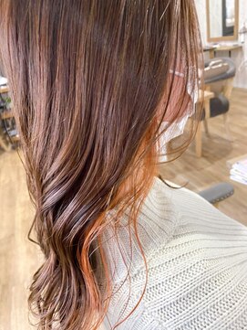 ヘブンリー(heavenly) #インナーカラー#インナーピンク#ココアブラウン#くすみカラー