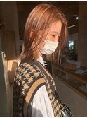 大人可愛い外ハネボブアッシュブラウン ネオウルフ20代30