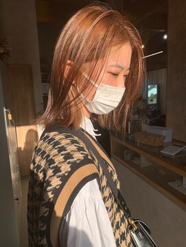 ハチ(hachi) 大人可愛い外ハネボブアッシュブラウン ネオウルフ20代30