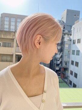 ロンド ストラーダ 心斎橋(Lond strada) ショート×ハイライト白髪ぼかし×シルキーベージュ[心斎橋]