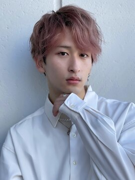 アイヴィー(IVY) 韓国ヘアーハイトーンピンクナチュラルウェーブアップバング