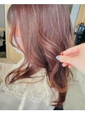 ◆ピンクベージュカラー【たまプラーザ髪質改善オージュア】