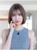 大人かわいい前髪セシルカットココアブラウンフリンジウェーブ