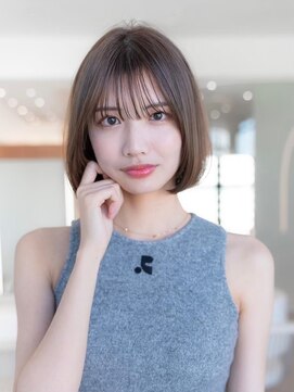 ケアリー 浦和美園(Carelly) 大人かわいい前髪セシルカットココアブラウンフリンジウェーブ