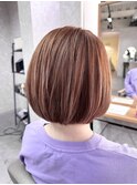 ブリーチなしダブルカラー ピンクブラウン