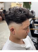 フェードカット リバースパーマ