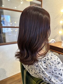 エルサフィロ キタハマ(el zafiro kitahama) 20×30×40代×ふんわりヘア×ピンクベージュ×髪質改善