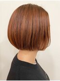 20代30代大人可愛い小顔ボブ前下がりショートハイライト