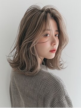 アンドバイモードケイズ (and by MODE K's) ミディアムボブ/フェイスレイヤー/デザインカラー