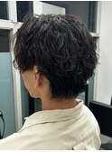 メンズパーマ/アップバンク