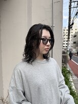 スタン 渋谷(Stam)&nbsp;ニュアンスパーマ［センターパーマ/レイヤー/黒髪］