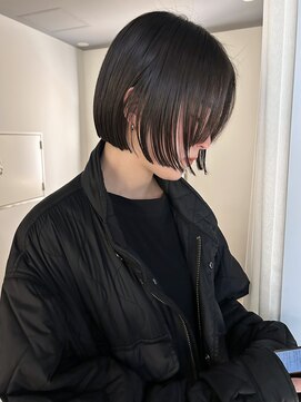 トリッカ 銀座(tricca) ボブ/カット/暗髪/顔周り/顔周りレイヤー