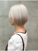 韓国風レイヤーカットブリーチダブルカラー前髪