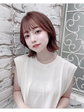 ロンドリゼル 札幌(Lond RiseL) オリーブグレー/前髪/ボブ/マロンベージュ/レイヤーカット/小顔