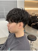  ２ブロックメンズマッシュシャドーパーマ札幌大通バスセンター
