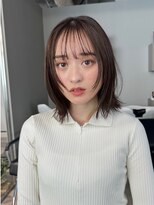 トリッカ 銀座(tricca)&nbsp;外はねボブ/くびれミディ/顔まわりレイヤー/艶カラー