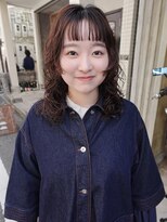 エヴリンアンドペイジ(Evelyn&paige) ニュアンスパーマ/レイヤーカット【神戸元町/水原】